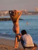 Alessandra Ambrosio Playing on the Beach in Santa Monica