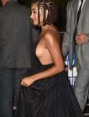 Amandla Stenberg Cleavage at the European Premiere of 'The Hate U Give', 62nd BFI London Film Festival