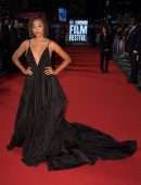 Amandla Stenberg Cleavage at the European Premiere of 'The Hate U Give', 62nd BFI London Film Festival