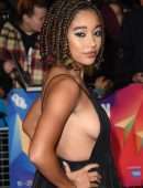 Amandla Stenberg Cleavage at the European Premiere of 'The Hate U Give', 62nd BFI London Film Festival