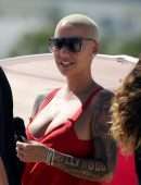 Amber Rose in Bikini at the Beach in Miami