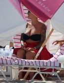 Amber Rose in Bikini at the Beach in Miami