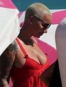 Amber Rose in Bikini at the Beach in Miami