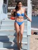 Blanca Blanco Booty in Blue Bikini on the Beach in Malibu