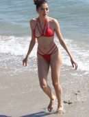 Blanca Blanco Booty in Red Bikini on Malibu Beach
