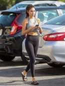 Chantel Jeffries in Tights and Sports Bra, Leaving Pilates Class in West Hollywood