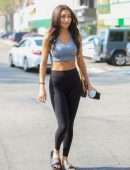 Chantel Jeffries in Tights and Sports Bra, Leaving Pilates Class in West Hollywood