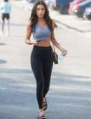 Chantel Jeffries in Tights and Sports Bra, Leaving Pilates Class in West Hollywood