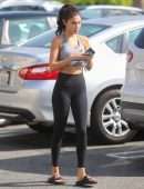 Chantel Jeffries in Tights and Sports Bra, Leaving Pilates Class in West Hollywood