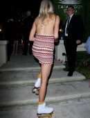 Charlotte McKinney Upskirt at Casamigos Halloween Party in Beverly Hills