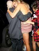 Charlotte McKinney Upskirt at Casamigos Halloween Party in Beverly Hills