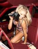 Charlotte McKinney Upskirt at Casamigos Halloween Party in Beverly Hills
