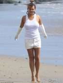 Chrissy Teigen for a Photoshoot on the Beach in Malibu