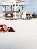 Claudia Romani in Swimsuit at the Beach in Miami