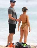 Elsa Pataky in Swimsuit With her Husband at Beach in Byron Bay, Australia