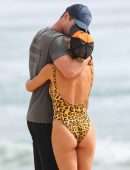 Elsa Pataky in Swimsuit With her Husband at Beach in Byron Bay, Australia