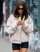 Emily Ratajkowski Leggy, Out and About in NYC