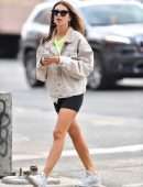 Emily Ratajkowski Leggy, Out and About in NYC