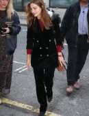 Jenna Louise Coleman Outside BBC Radio Two Studios in London