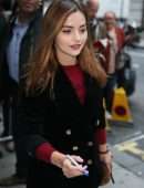 Jenna Louise Coleman Outside BBC Radio Two Studios in London