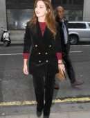 Jenna Louise Coleman Outside BBC Radio Two Studios in London