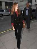 Jenna Louise Coleman Outside BBC Radio Two Studios in London