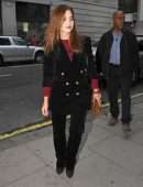 Jenna Louise Coleman Outside BBC Radio Two Studios in London