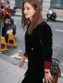Jenna Louise Coleman Outside BBC Radio Two Studios in London