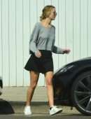 Jennifer Lawrence Leggy in Black Skirt, Out in Los Angeles