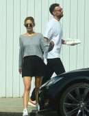 Jennifer Lawrence Leggy in Black Skirt, Out in Los Angeles