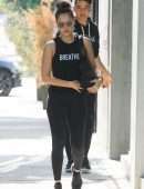 Jessica Alba Booty in Tights Outside a Gym in West Hollywood