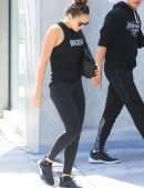 Jessica Alba Booty in Tights Outside a Gym in West Hollywood