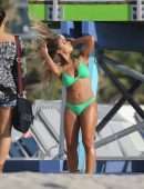 Jessie James Decker in Bikini Filming a Commercial on Miami Beach