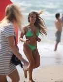 Jessie James Decker in Bikini Filming a Commercial on Miami Beach
