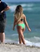 Jessie James Decker in Bikini Filming a Commercial on Miami Beach
