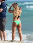 Jessie James Decker in Bikini Filming a Commercial on Miami Beach