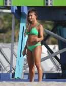 Jessie James Decker in Bikini Filming a Commercial on Miami Beach
