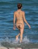 Katie Cassidy Booty in Bikini on the Beach in Miami