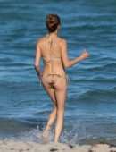 Katie Cassidy Booty in Bikini on the Beach in Miami