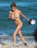 Katie Cassidy Booty in Bikini on the Beach in Miami