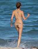 Katie Cassidy Booty in Bikini on the Beach in Miami