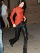 Kendall Jenner in See-Through Going to Bella Hadid's Birthday Party in NYC
