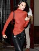Kendall Jenner in See-Through Going to Bella Hadid's Birthday Party in NYC