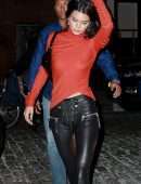 Kendall Jenner in See-Through Going to Bella Hadid's Birthday Party in NYC