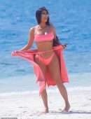 Kim Kardashian in Pink Bikini in Bali,Indonesia