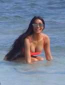 Kim Kardashian in Pink Bikini in Bali,Indonesia