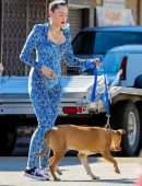Miley Cyrus Filming on a Movie Set in Los Angeles