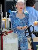 Miley Cyrus Filming on a Movie Set in Los Angeles