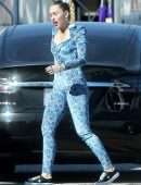 Miley Cyrus Filming on a Movie Set in Los Angeles