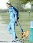 Miley Cyrus Filming on a Movie Set in Los Angeles